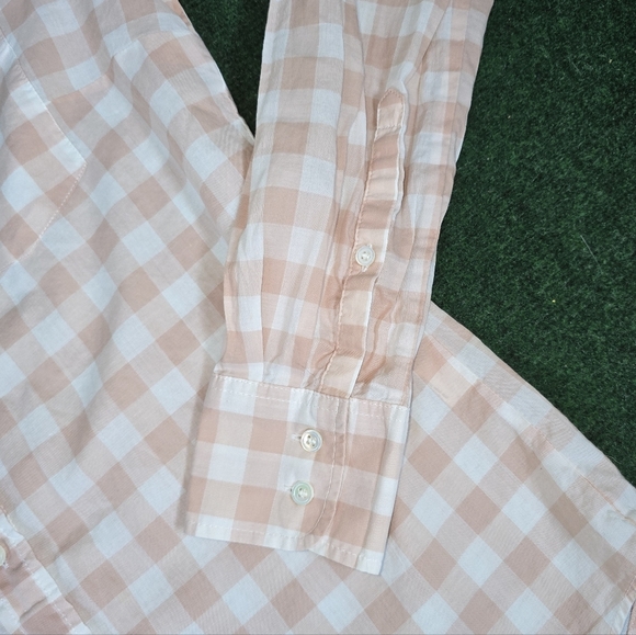 J. Crew | 100% Cotton Gingham Lightweight Button Down Womens Blouse SIZE 0 - Picture 8 of 15